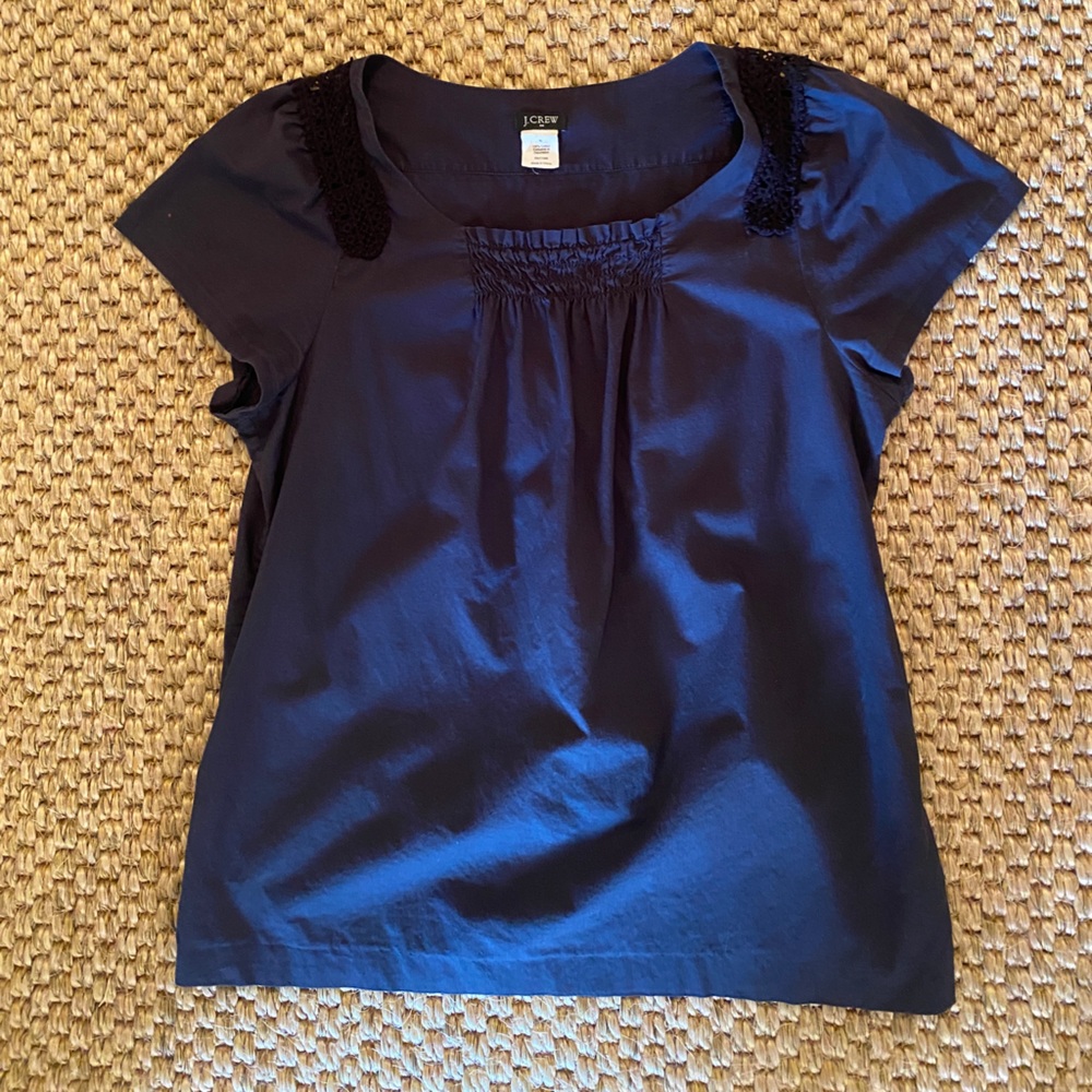 J. Crew Marrakesh Top | Small | Navy - Picture 3 of 7